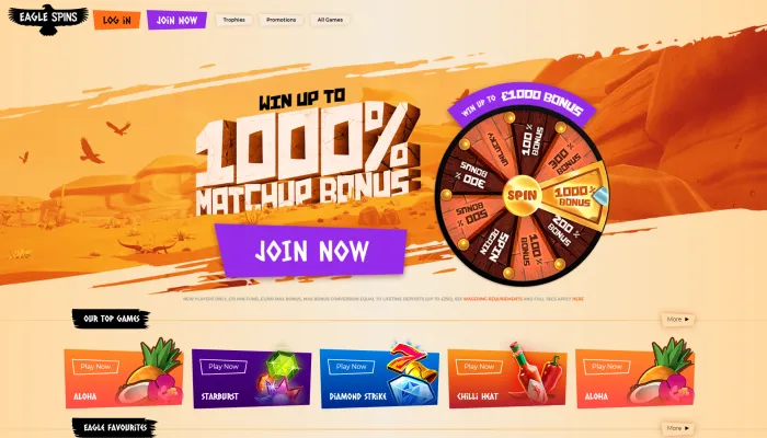 Eagle Spins Casino Review Header
