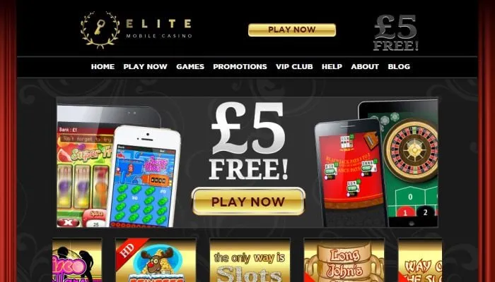 Elite Mobile Casino Review Header
