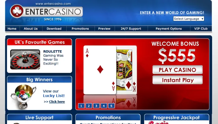 Enter Casino Review Header