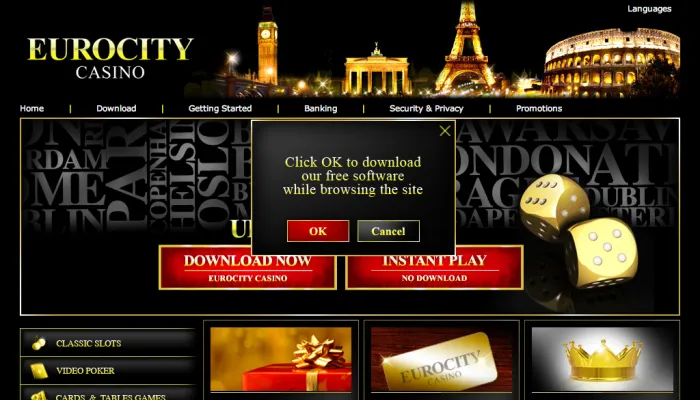 Euro City Casino Review Header