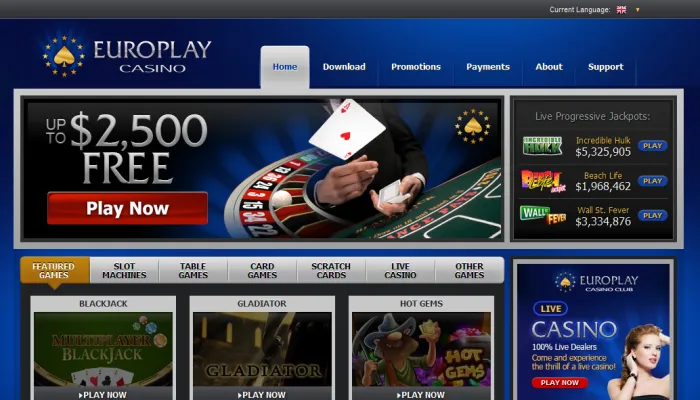 Euro Play Casino Review Header