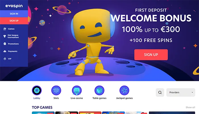 Evospin Casino Review Header