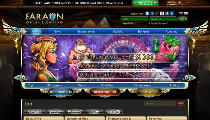 Faraon Casino Review Header