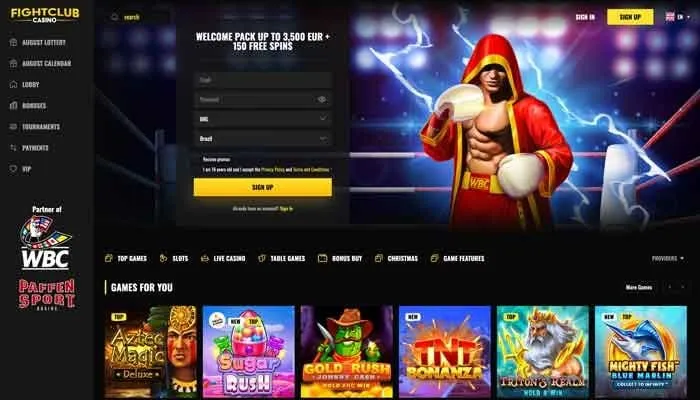 Fight Club Casino Review Header