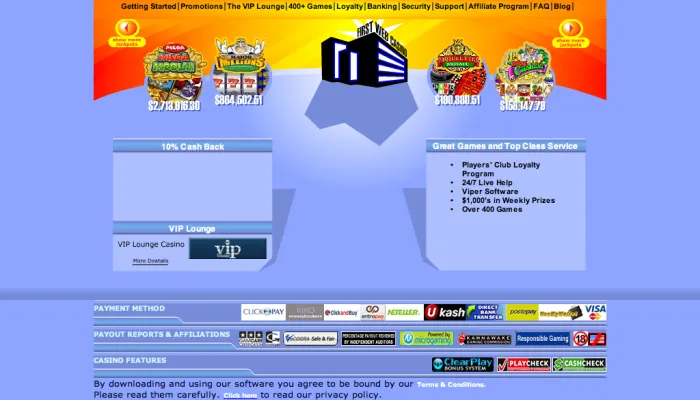 First Web Casino Review Header