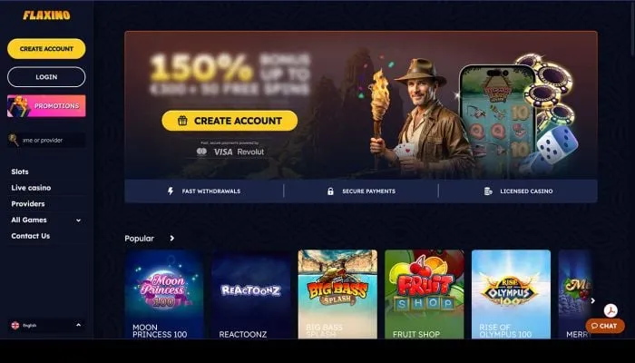 Flaxino Casino Review Header