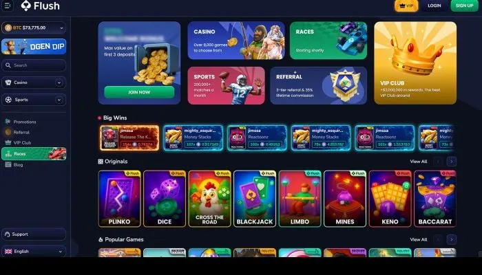 Flush Casino Review Header