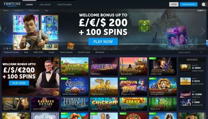 Fortune Jackpots Casino Review Header