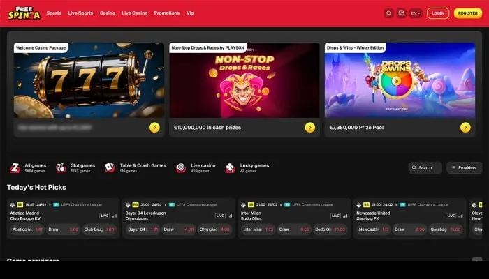 Free Spinza Casino Review Header