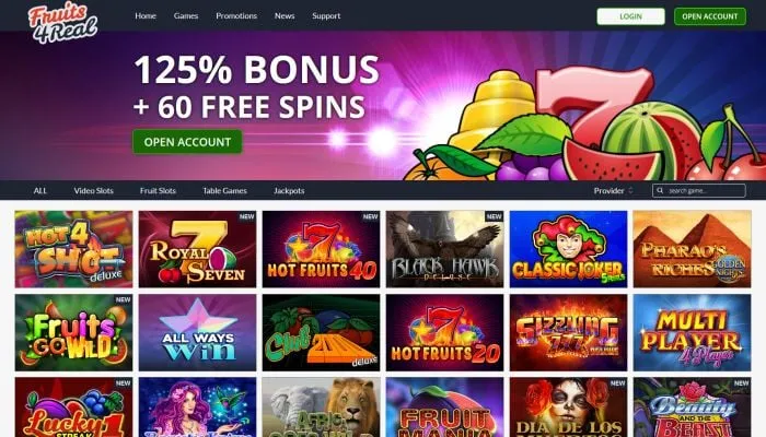 Fruits4Real Casino Review Header