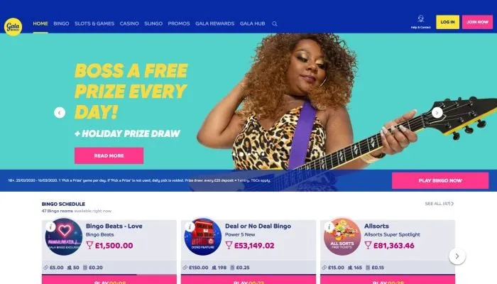Gala Bingo Slots Casino Review Header