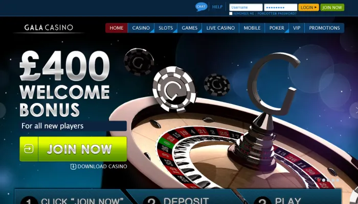 Gala Casino Review Header
