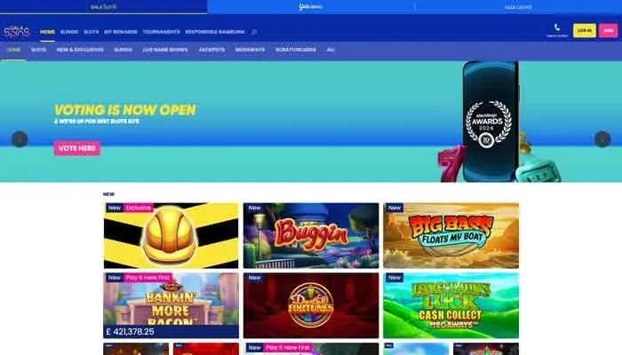 Gala Spins Casino Review Header