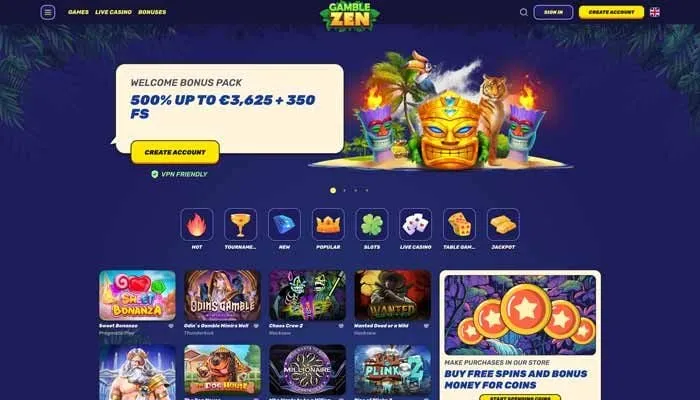 Gamblezen Casino Review Header