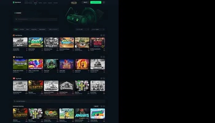 Gamdom Casino Review Header