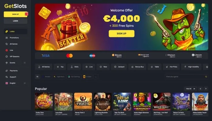 GetSlots Casino Review Header
