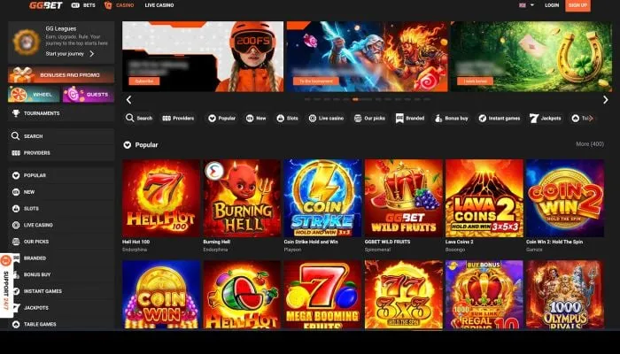 GGbet Casino Review Header
