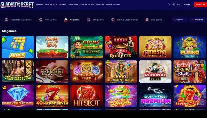 GladiatorsBet Casino Review Header