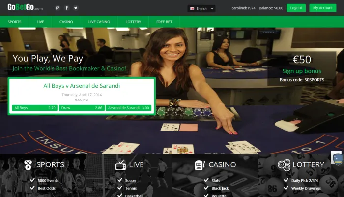 GoBetGo Casino Review Header