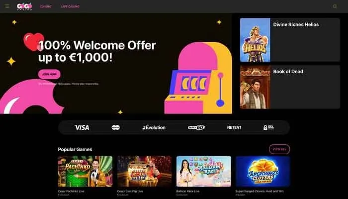 GoGoCasino Review Header