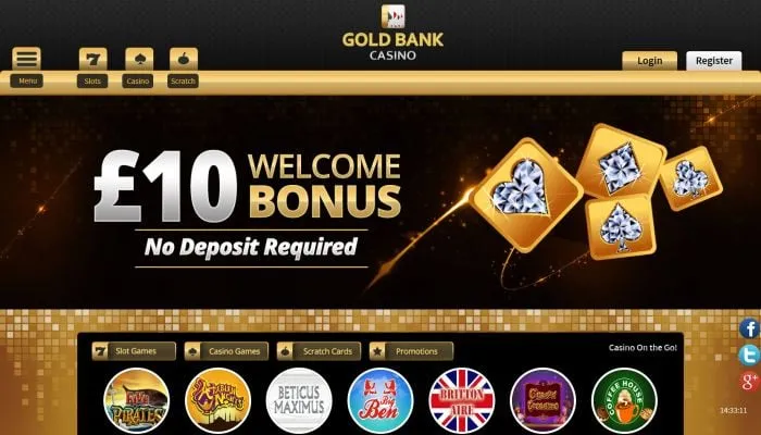 Gold Bank Casino Review Header