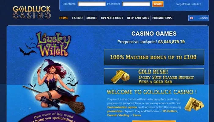 Gold Luck Casino Review Header