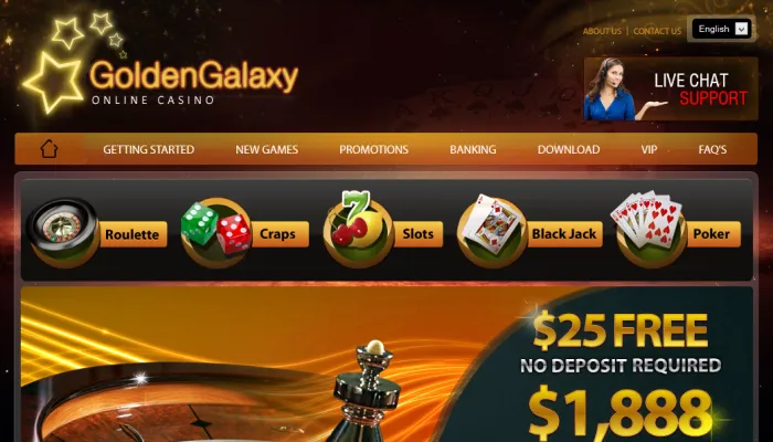 Golden Galaxy Casino Review Header