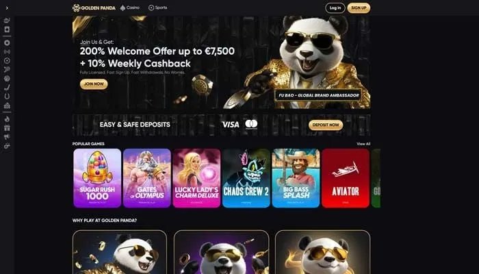 Golden Panda Casino Review Header