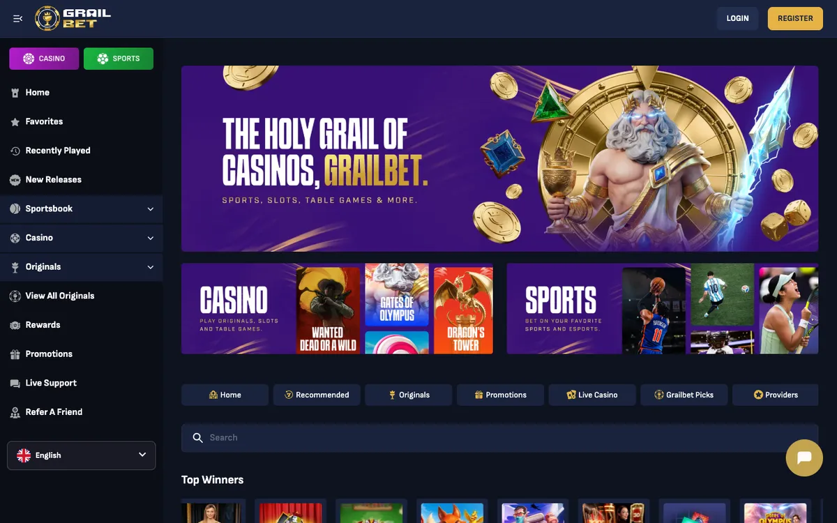 Grailbet Casino Review Header
