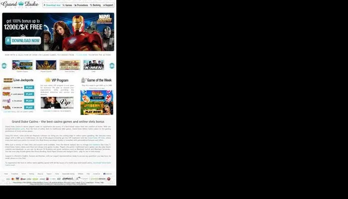 Grand Duke Casino Review Header