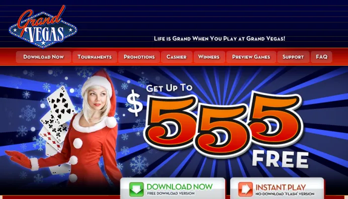 Grand Vegas Casino Review Header