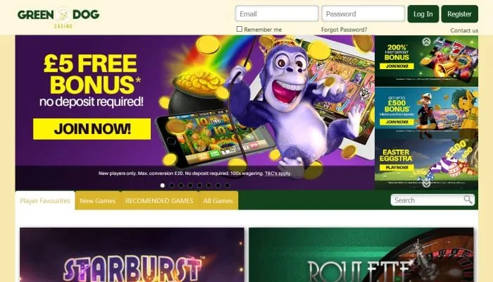 Green Dog Casino Review Header