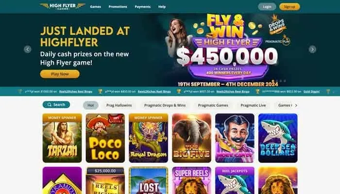HighFlyer Casino Review Header