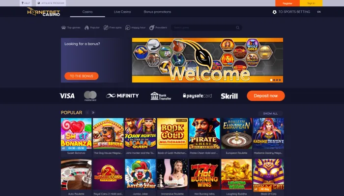 Hornetbet Casino Review Header