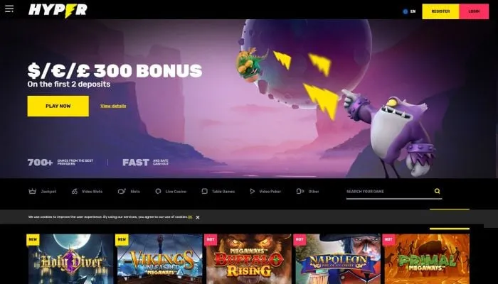 Hyper Casino Review Header