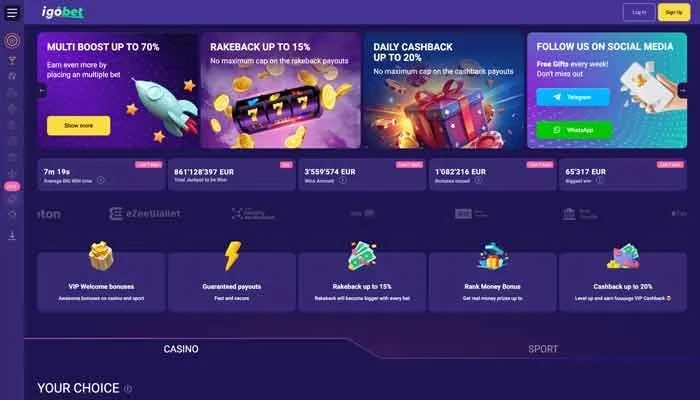 IgoBet Casino Review Header