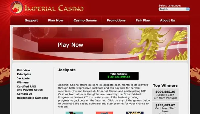Imperial Casino Review Header