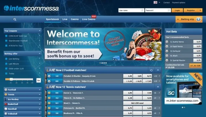 Interscommessa Casino Review Header