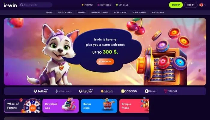 Irwin Casino Review Header