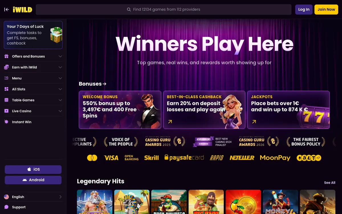 iWild Casino Review Header