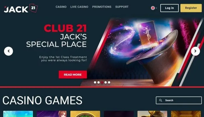 Jack21 Casino Review Header