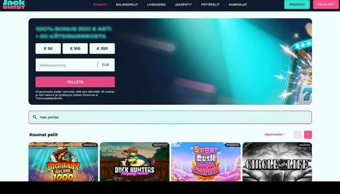 Jackburst Casino Review Header