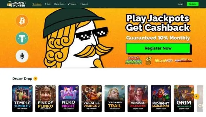 Jackpot Hunter Casino Review Header