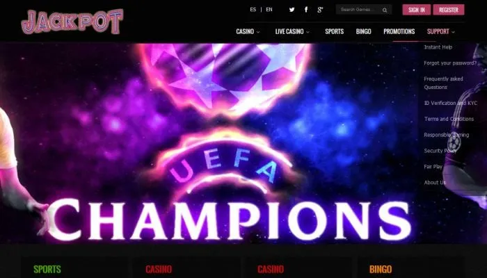 Jackpot.pe Casino Review Header
