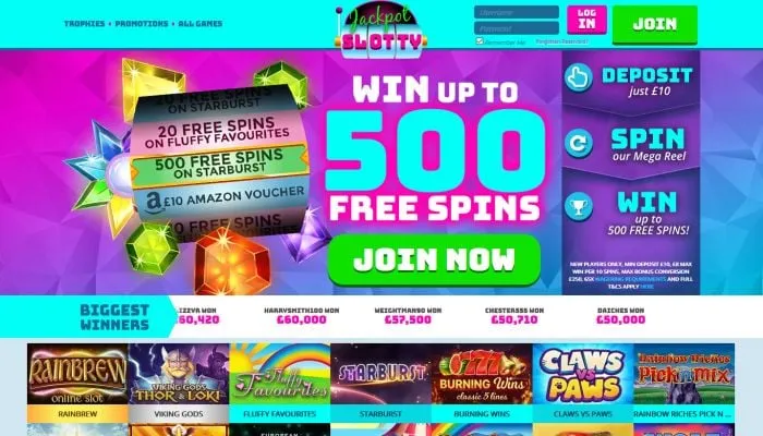 Jackpot Slotty Casino Review Header