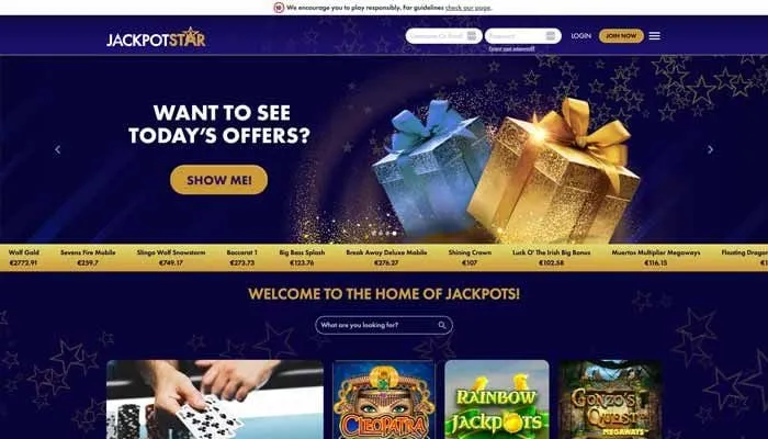 Jackpot Star Casino Review Header