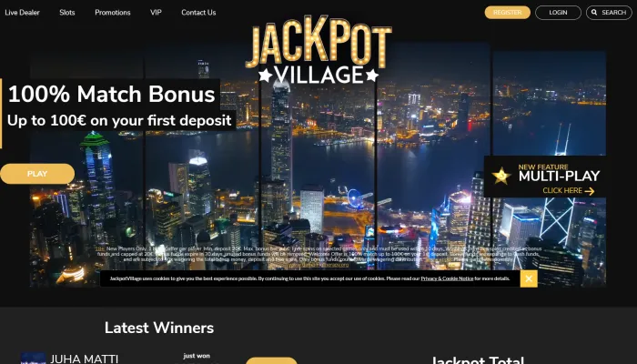 Jackpot Village Casino Review Header