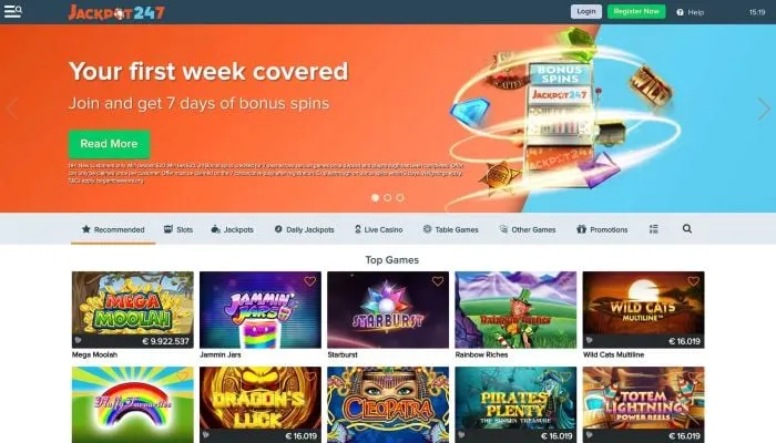 Jackpot247 Casino Review Header