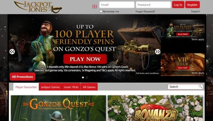 JackpotJones Casino Review Header