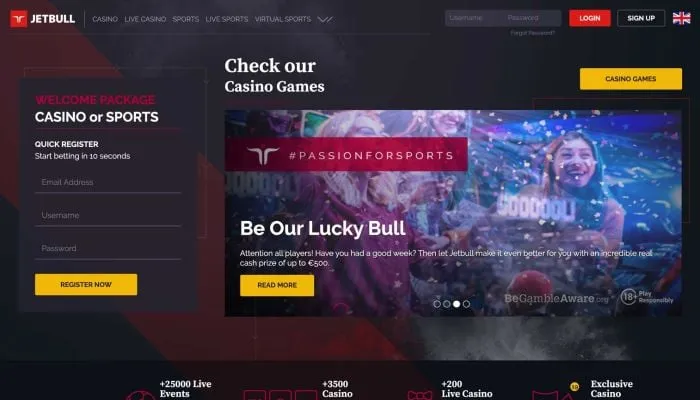 Jetbull Casino Review Header